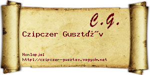 Czipczer Gusztáv névjegykártya