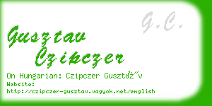 gusztav czipczer business card